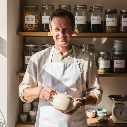 Vasaros sodas, kuriame auga kalkės ir citrinos, skirti arbatai.